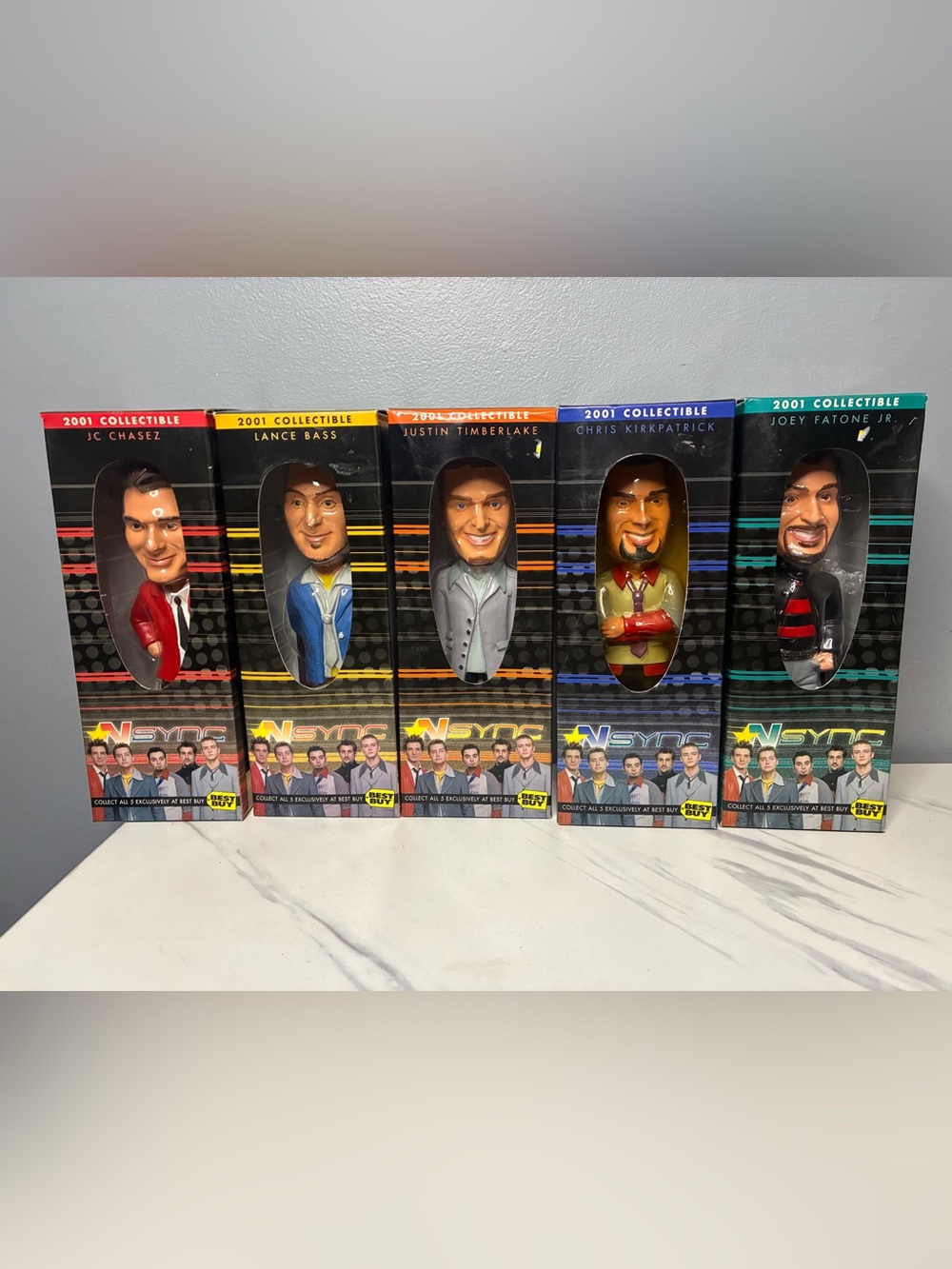 2001 Best Buy Exclusive NSYNC Complete Sealed Bobblehead Set of 5